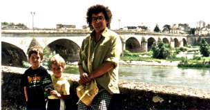 Martin Read with children at Orleans Bridge (10K)